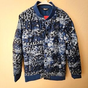 The North Face Women's Blue Camouflage Winter Jacket NWT